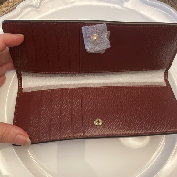 Coach Snap CrossgraIn Leather Slim Wallet - Picture 4 of 5